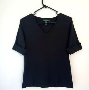 RALPH LAUREN fold sleeve tshirt